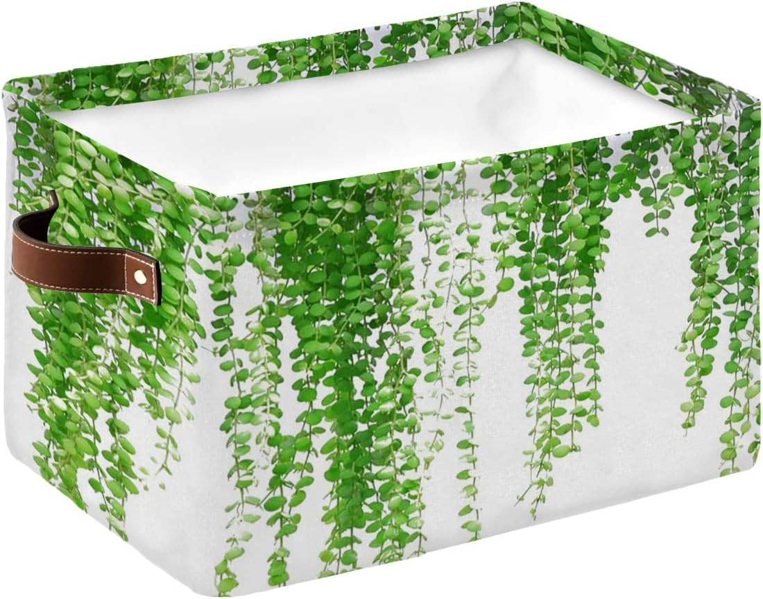 Storage Bins Large Storage Basket,Spring Green Plant Leaf