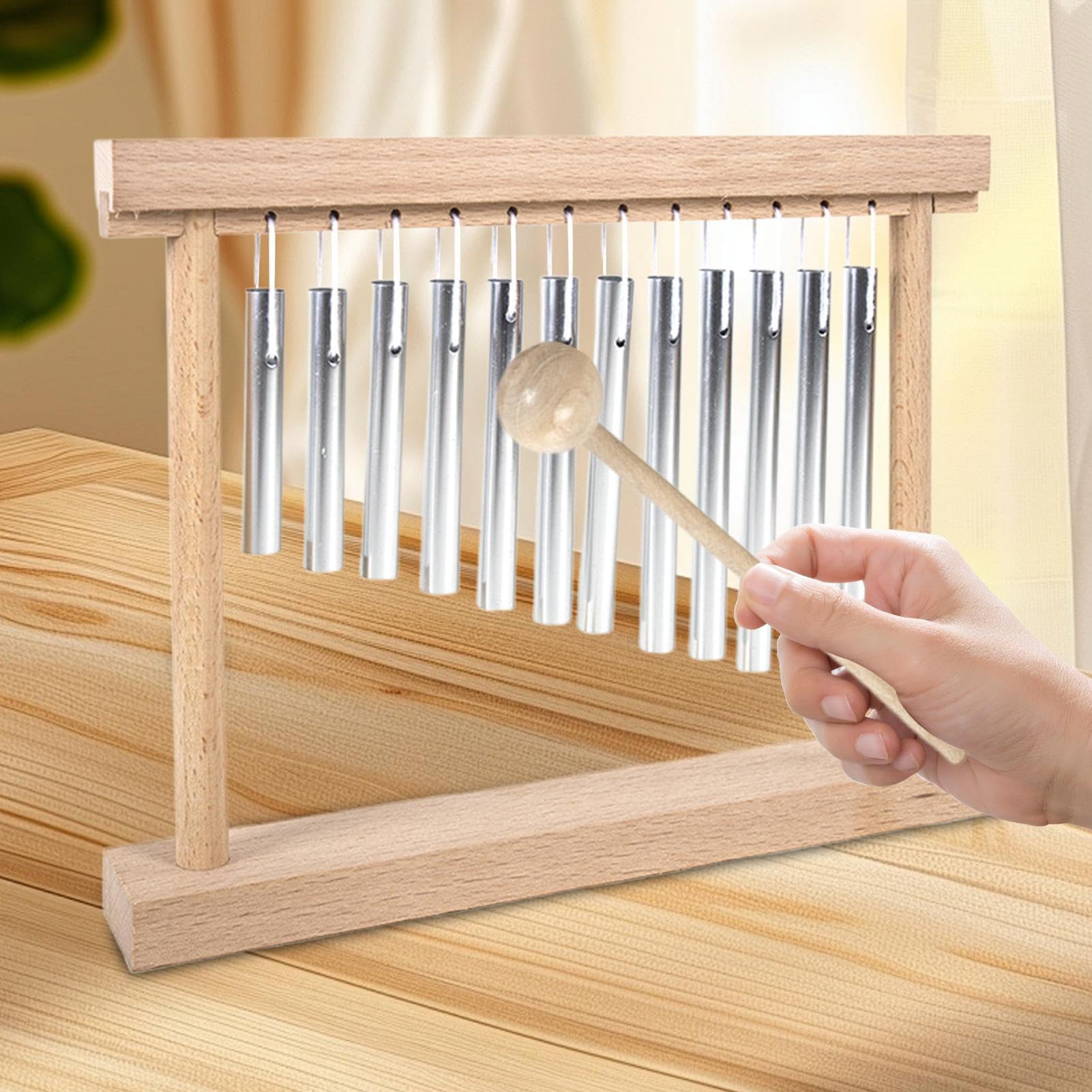 Instrument de carillon précis collaboratif amusant éducatif débutant | Carillon éducatif pour famille, salle de classe, yoga, intérieur, jardin, école, temple pour femmes et hommes