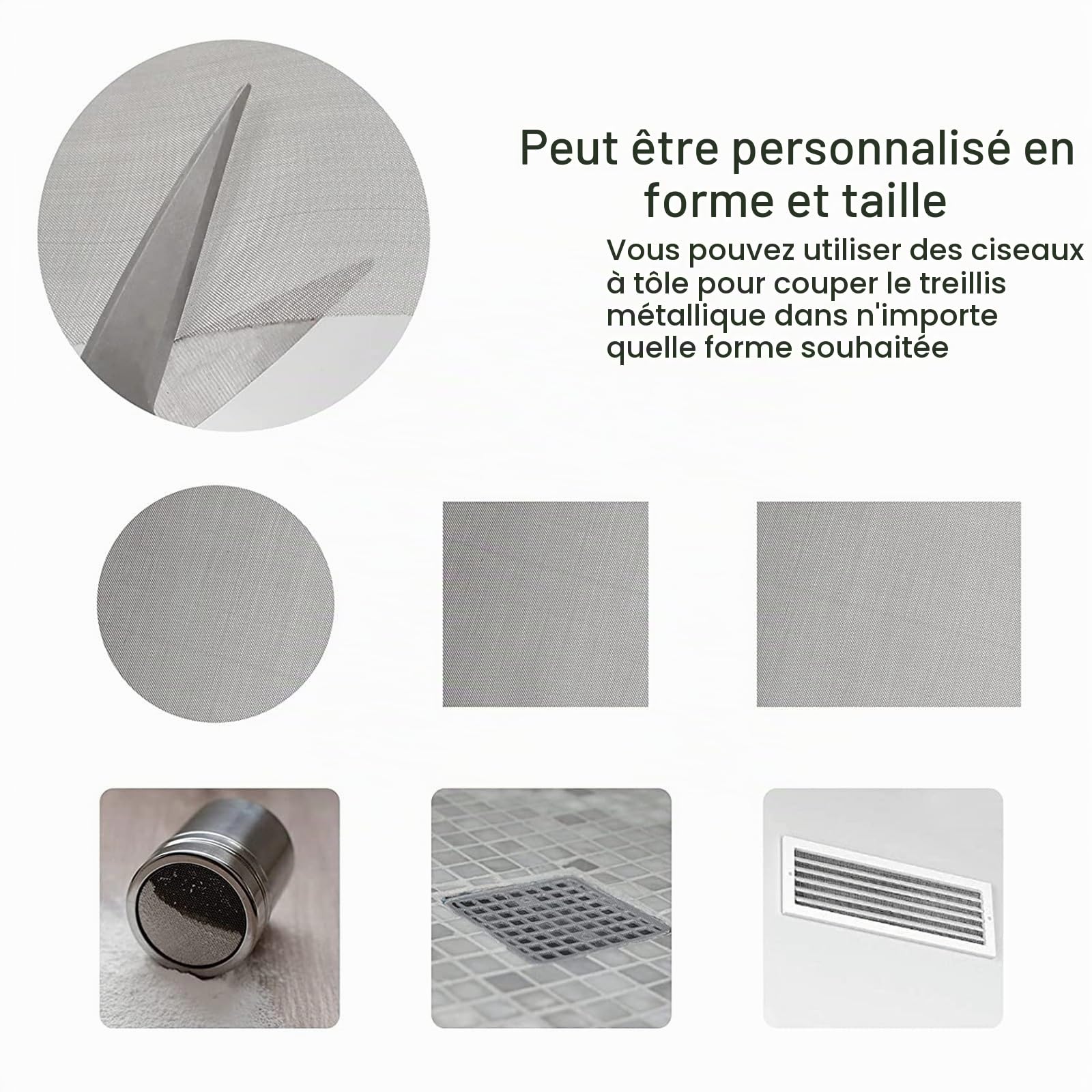 Grillage INOX Treillis Metallique,Grillage INOX 6 Mesh Multifonction Tissu De Treillis Métallique pour Les Armoires De Protection en Métal avec Écran De Jardin (Size : 1x1m)