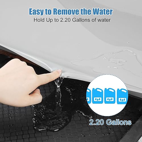 Miniatura 4 de Tapete para debajo del fregadero, forro de gabinete de cocina y baño, 34 x 22 pulgadas, de silicona, impermeable, bandeja de goteo debajo del