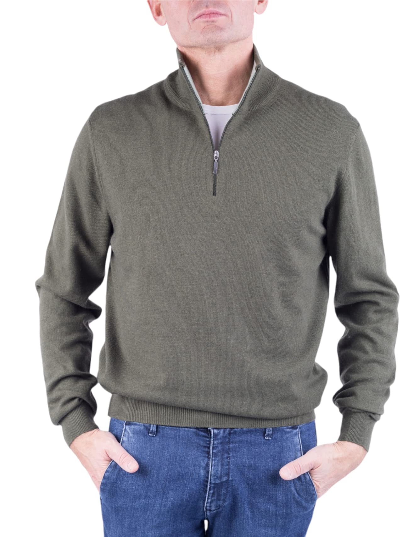 3284TM100-82 Thomas Maine heren beige zipper trui ritsje merino wol 3284TM100-82 Thomas Maine heren beige zipper trui ritsje merino wol