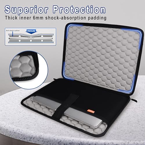 Miniatura 7 de Carcasa rígida de 13 a 13.3 pulgadas, protección contra impactos de cuerpo completo, ultrafina, impermeable, resistente a los arañazos,