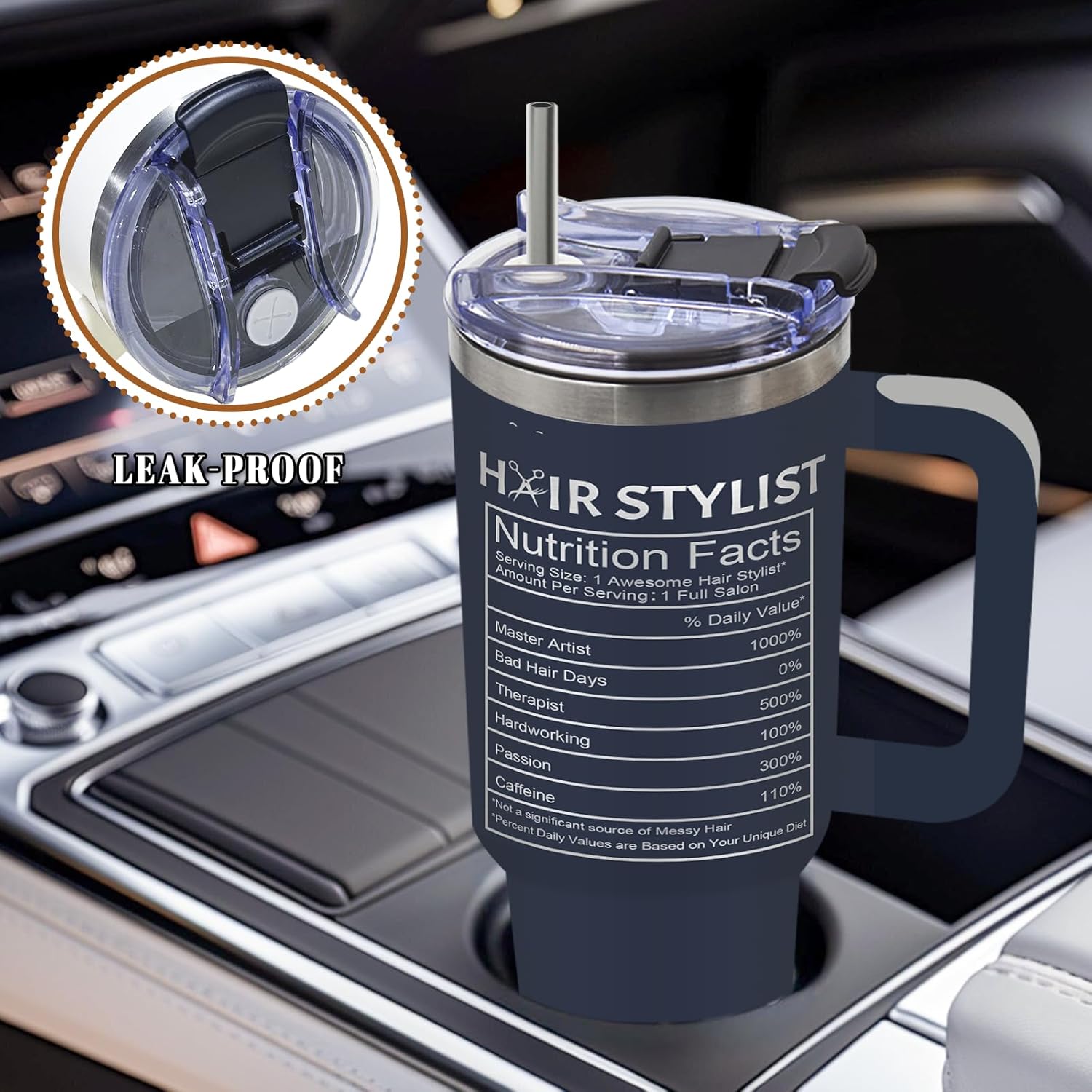 DUUV Hair Stylist Gifts for Women Men, Hairdresser Gifts for Birthday Thanksgiving Christmas Graduation, Thank You Gift for Hairstylist Beautician, Hairdresser Tumbler 40 Oz, 1PCS - Image 6