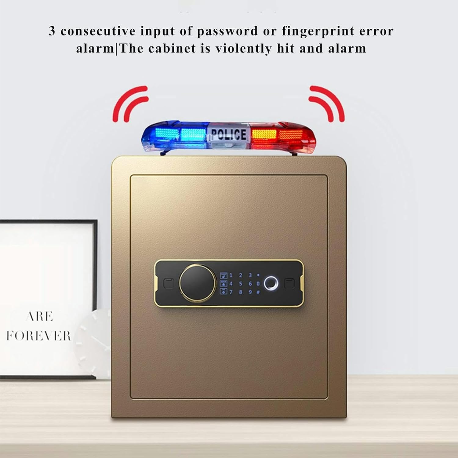 AMNOOL Steel Home Security Safe Heavy Duty Fireproof with Programmable Keypad Lock, Secure Documents, Jewelry, Valuables, for Home Jewelry, Money, Business Office Travel, Brown-1