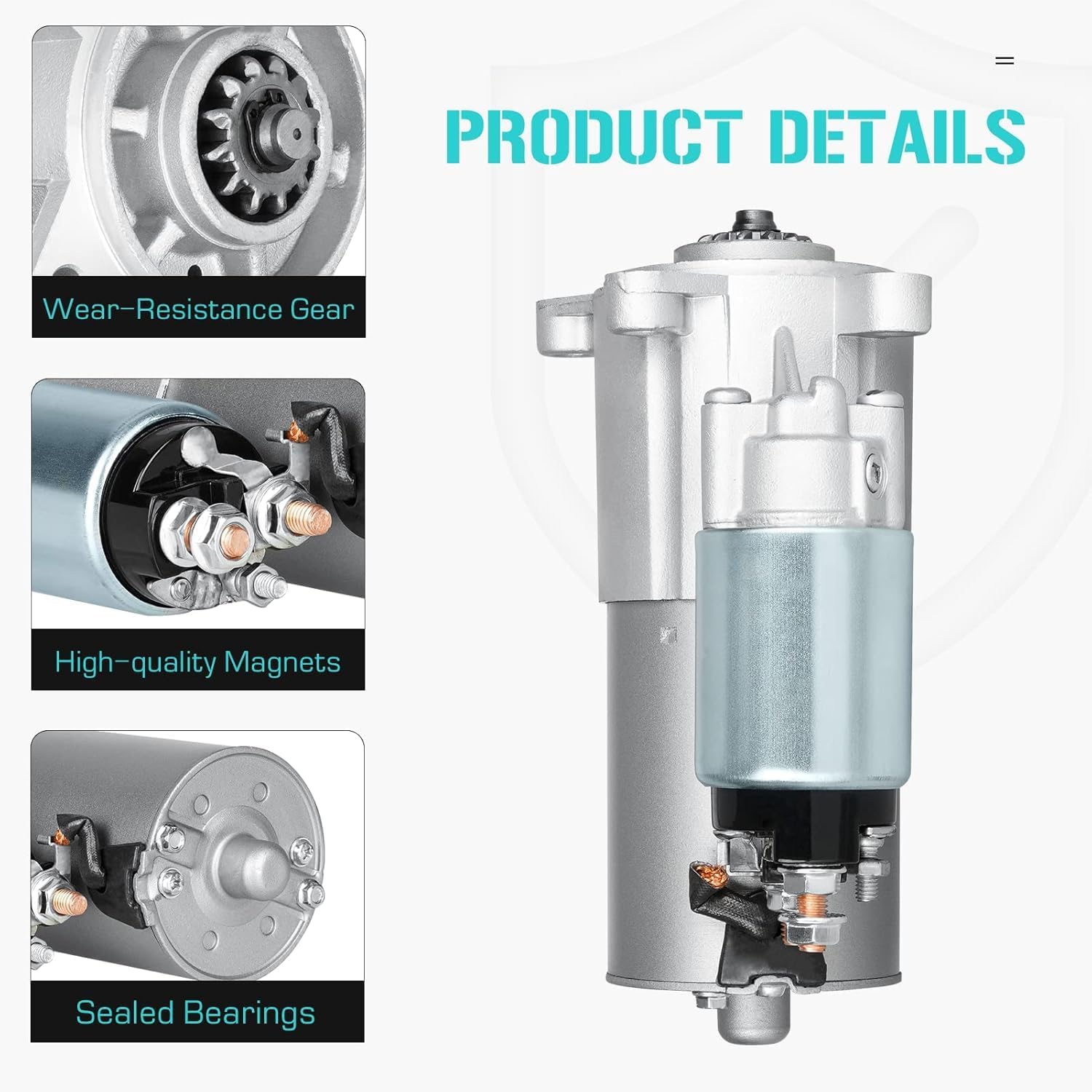 6646N New Starter for Ford Excursion 5.4L 6.8L 00-05, for Expedition 4.6L 5.4L 99-14, for F150 F250 F350 99-13, for Mustang 05-13, for Lincoln Mark LT 5.4L 06-08 Blackwood 02, for Navigator 5.4L 99-13