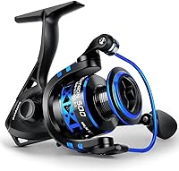 KastKing Centron & Centron Lite Spinning Reels - Size 500 Ice Fishing Perfect, 17.5lbs Max Drag, 5.2:1 Gear Ratio, 9+1 BB, Ultra Smooth CNC Aluminum Spool