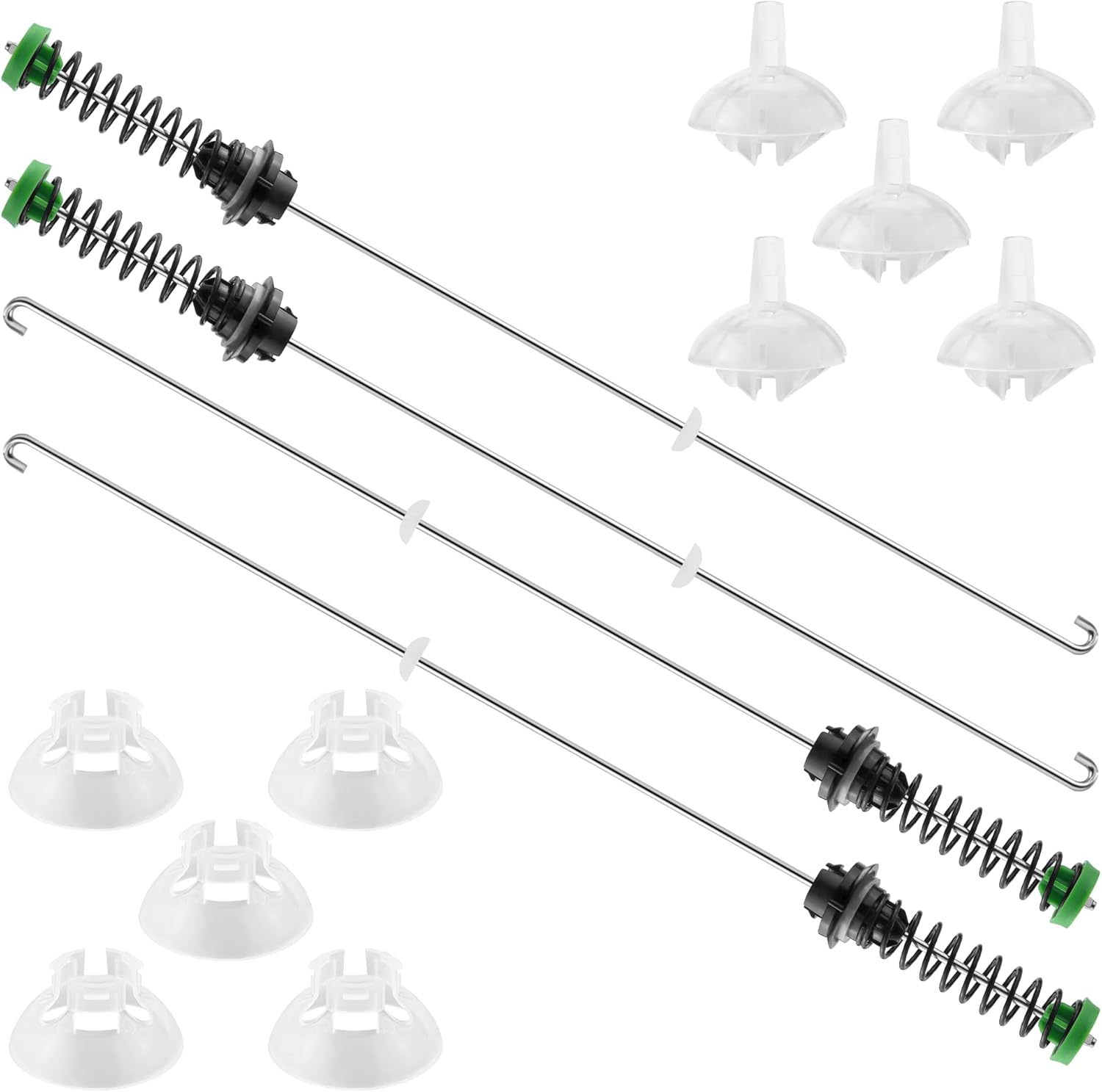 Upgraded Washer Suspension Rod Kit Replacement, Fit for Whirl/pool May/tag Ken/more Washers - Stops Excessive Shaking, Replaces W11130362 W10594080 - Fits WTW5000DW2 MVWC565FW2 MVWX655DW1 by AMI PARTS