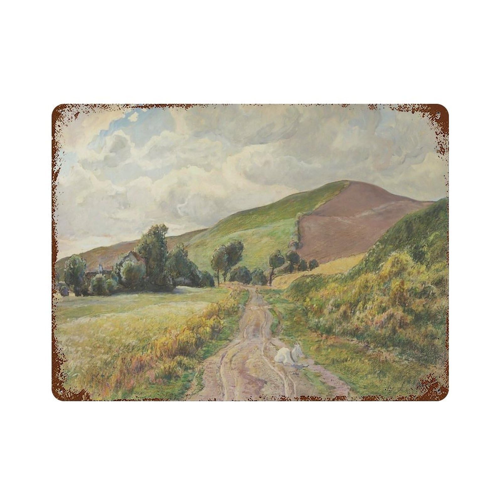 xiaoxiaoshen Vintage Summer Landscape Farmhouse Wall Decor Art Metal Tin Poster Modern Home Decor Art Home Bar Shop Decorations Vintage Sign 30x40cm