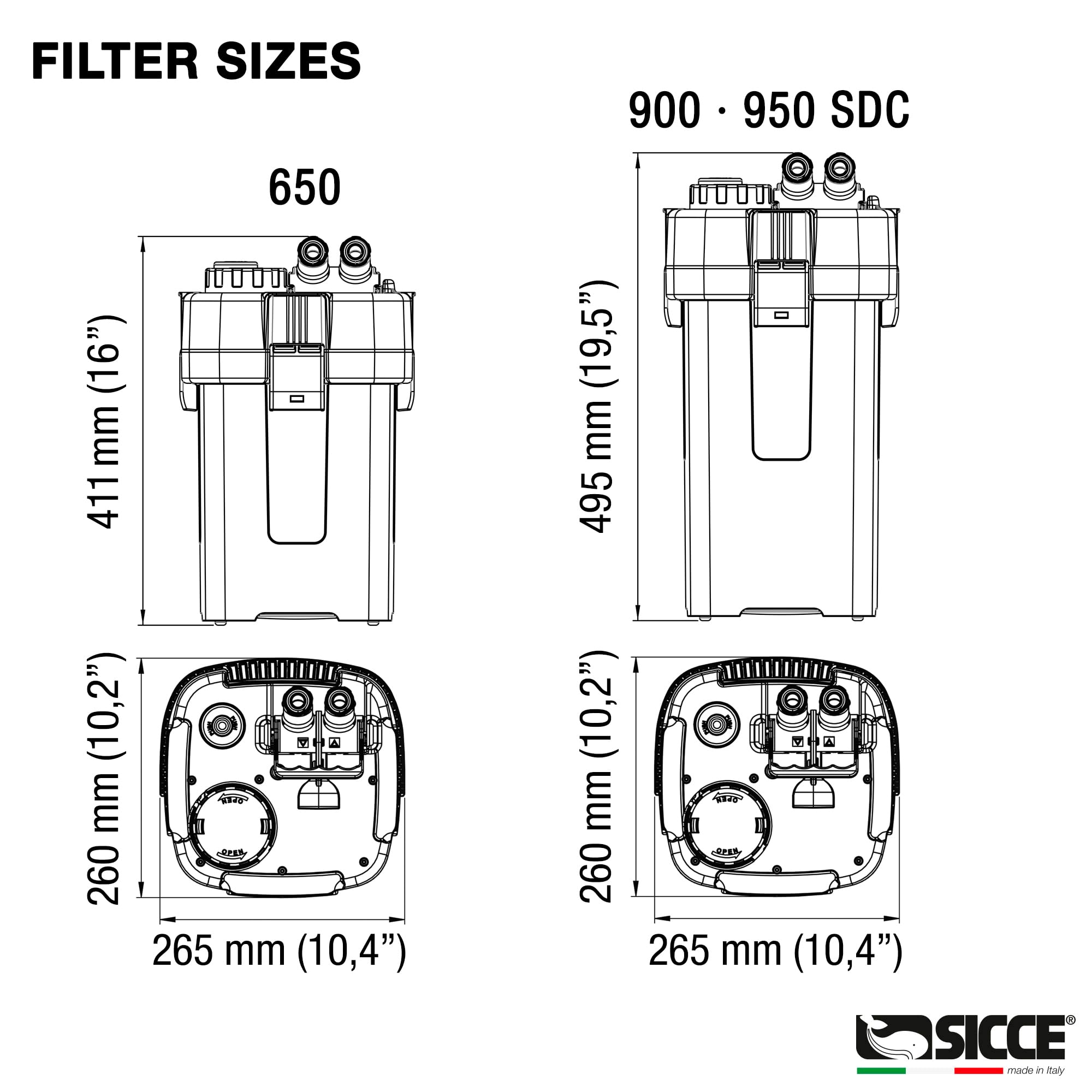 Sicce 650 Mega Filtra Performance Canister Filter - for Aquariums Up to 170 Gallons - Aquarium Canister Filter - image 8