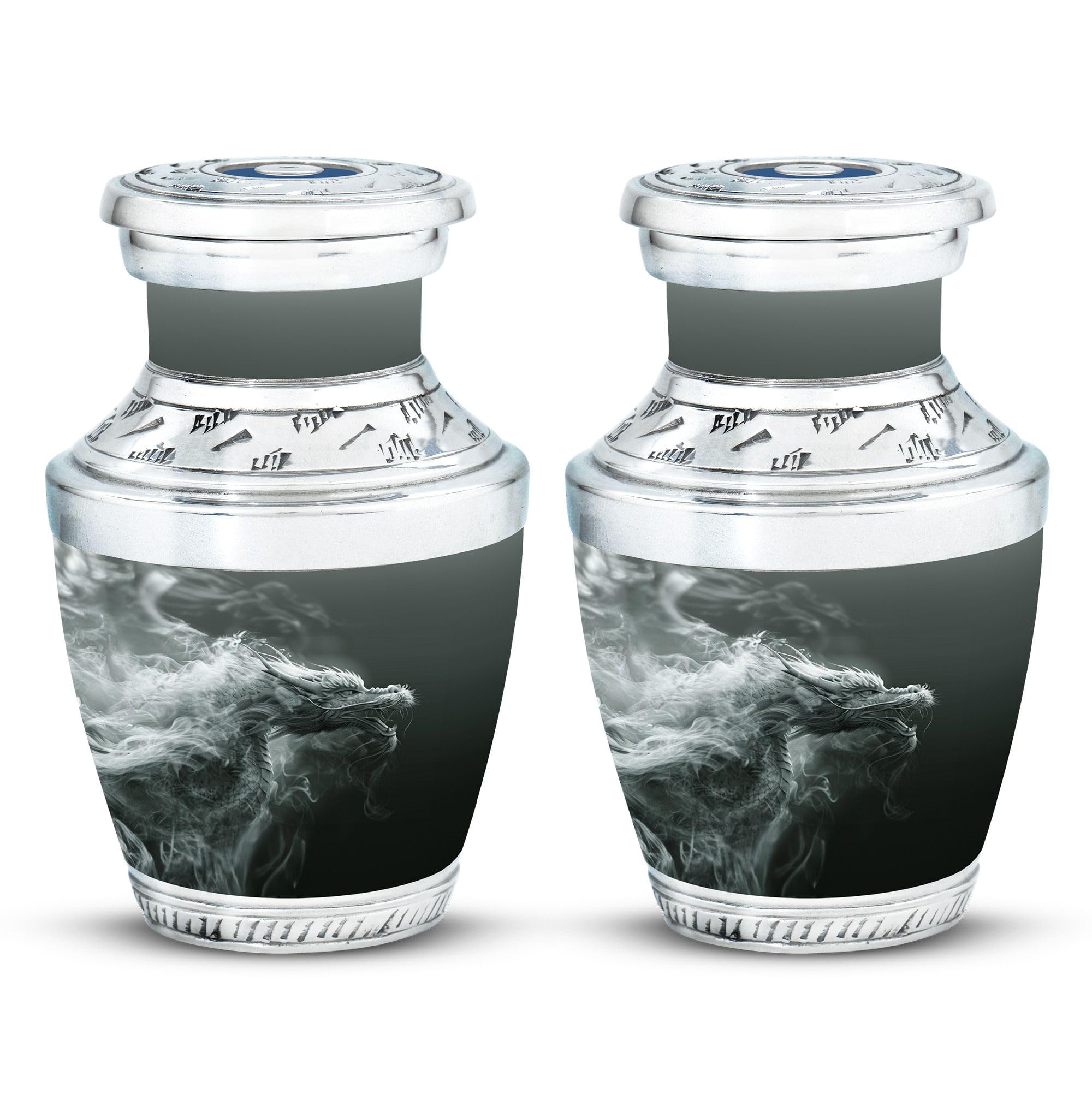 YATHABHISA Dragon Urn, Pack of 2 - Keepsake Mini Cremation Urn for Adults -Funeral Decotative Urn -Small Urn for Human Ashes for Adult Male & Female -Memorial for Human Remains