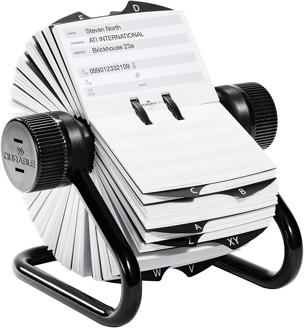 Durable TELINDEX Rotary File Black 248201