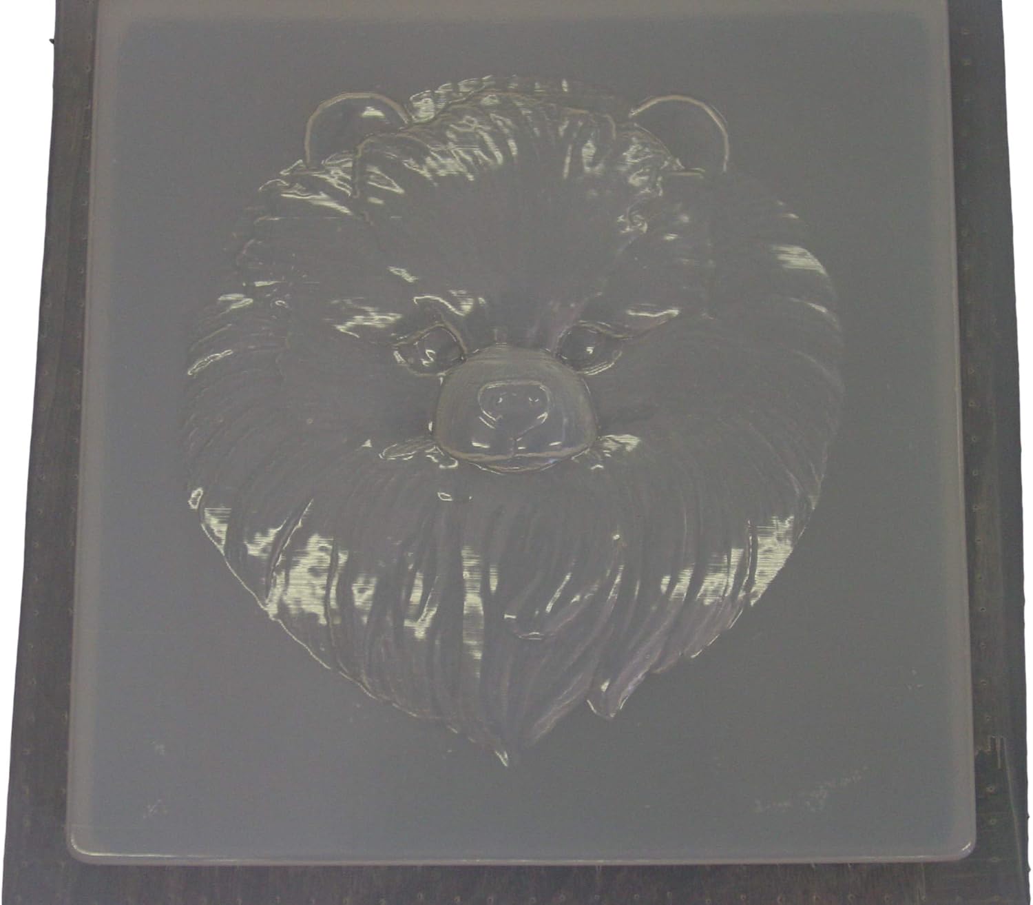 Pomeranian Dog Plastic Craft Mold use with Concrete or Cement to Make Stepping Stones 1173