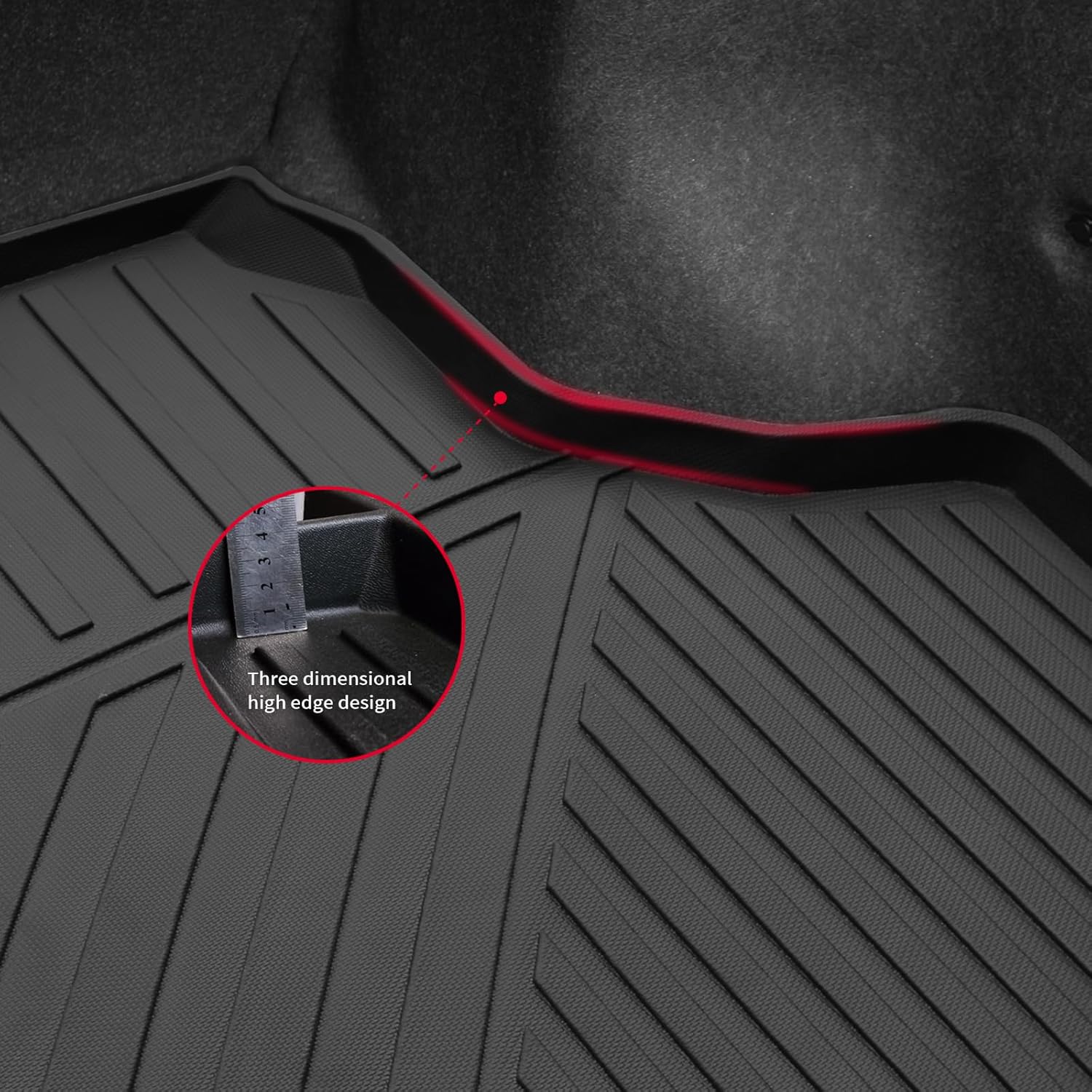 for 2014-2019 Nissan Sentra Floor Mats & Trunk Cargo Liner Set All Weather TPE Rubber Mats Black Accessories (for 14-19 Nissan Sentra)