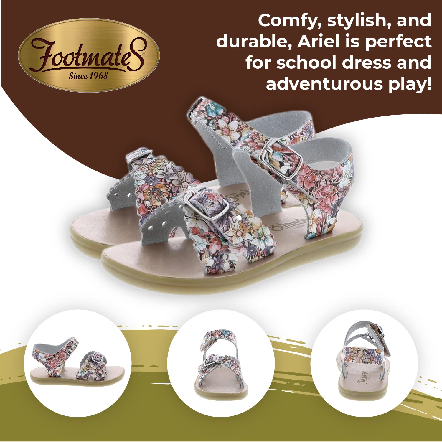 Footmates Kids Sustainable Sandals - Eco-Tide Microfiber - White