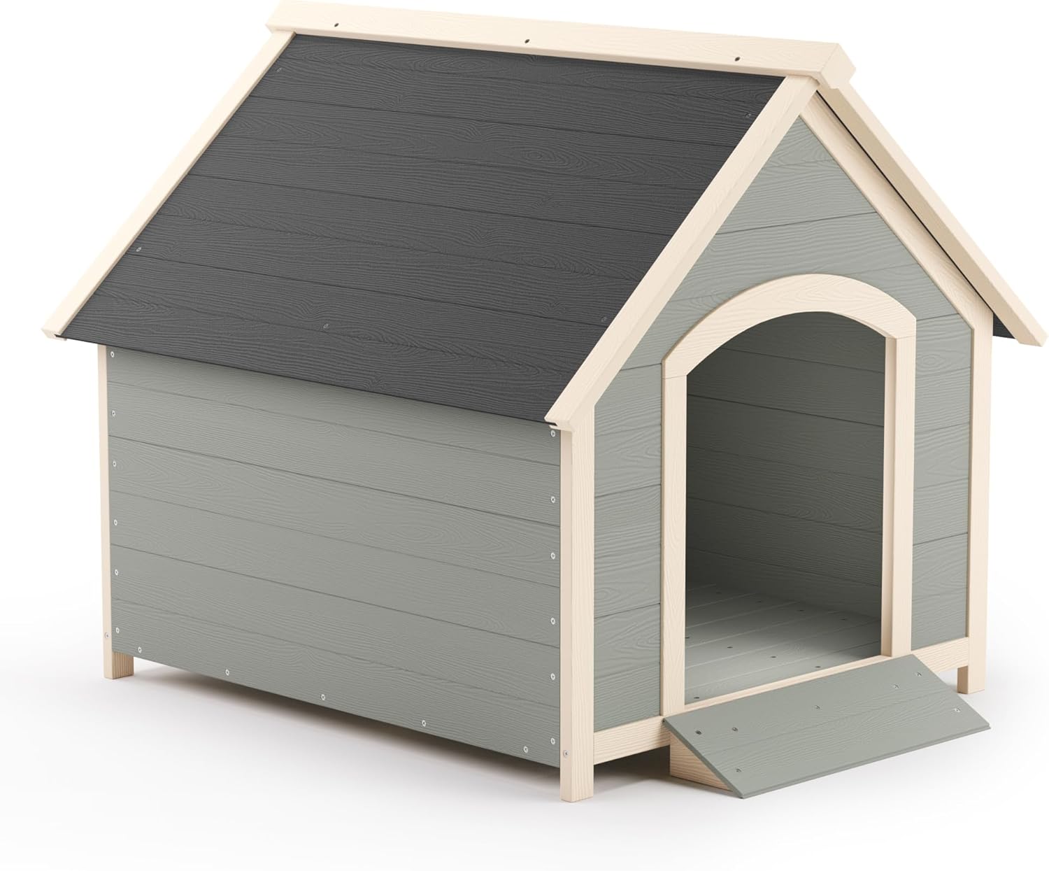Curipeer Poly Dog House, 40.7" Dog Houses for Medium to