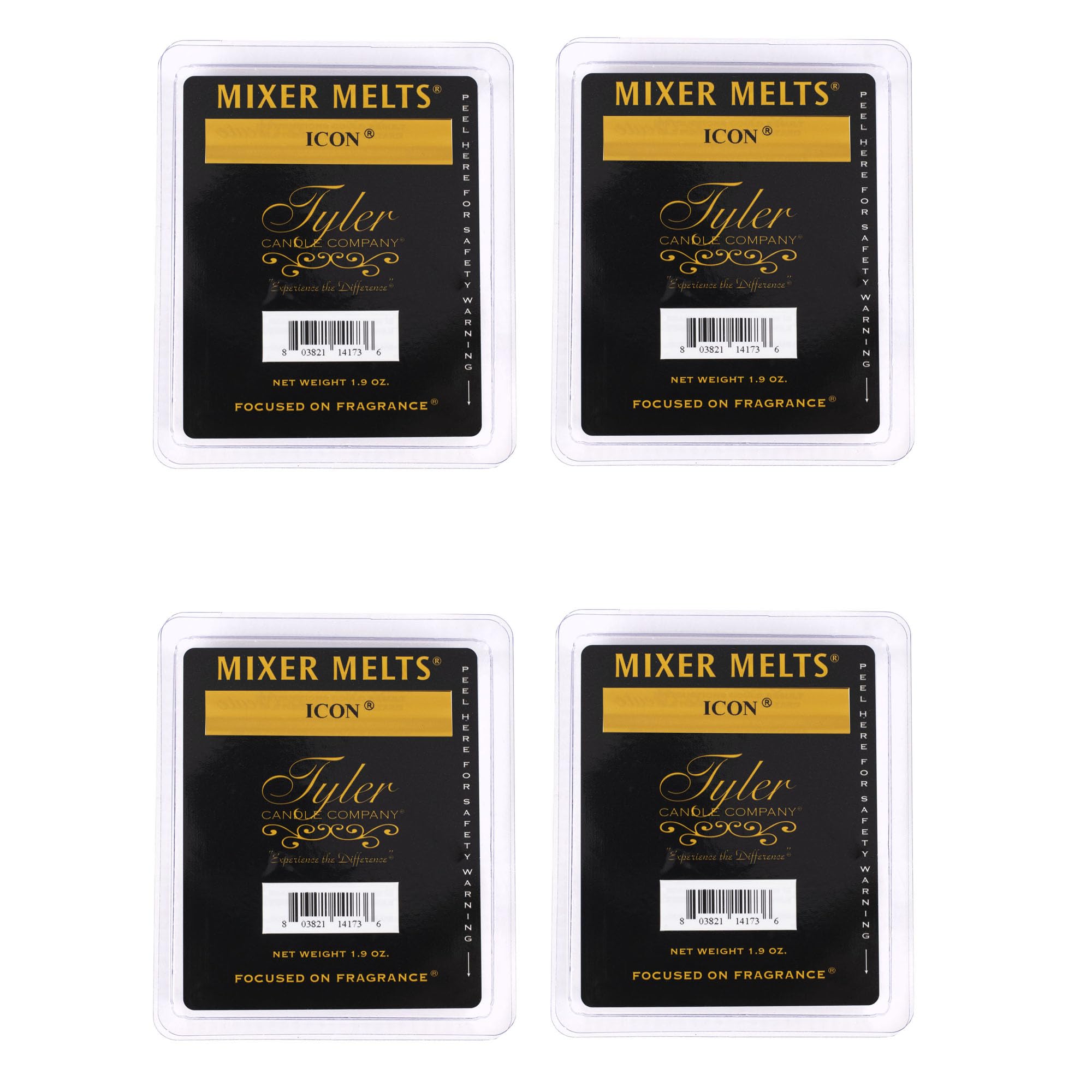 Tyler Candle Company ICON 1.9 Ounce Scented Mixer Wax Melt Cubes for Tart Burner, Pack of 4