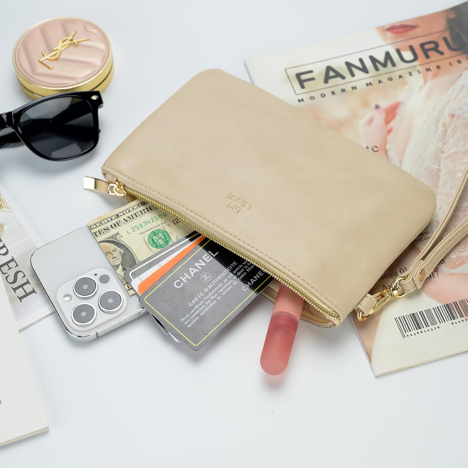 GM LIKKIE Wristlet Purse for Women, Evening Clutch Purse with strap for Party and Prom, Beach Bag for Summer - Image 7