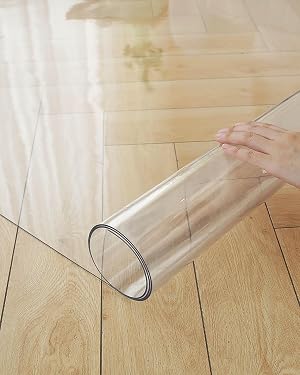 Office Desk Chair Mat for Hardwood Floor Clear Computer Rolling Chair Mat 0 06 Thick PVC Durable Plastic