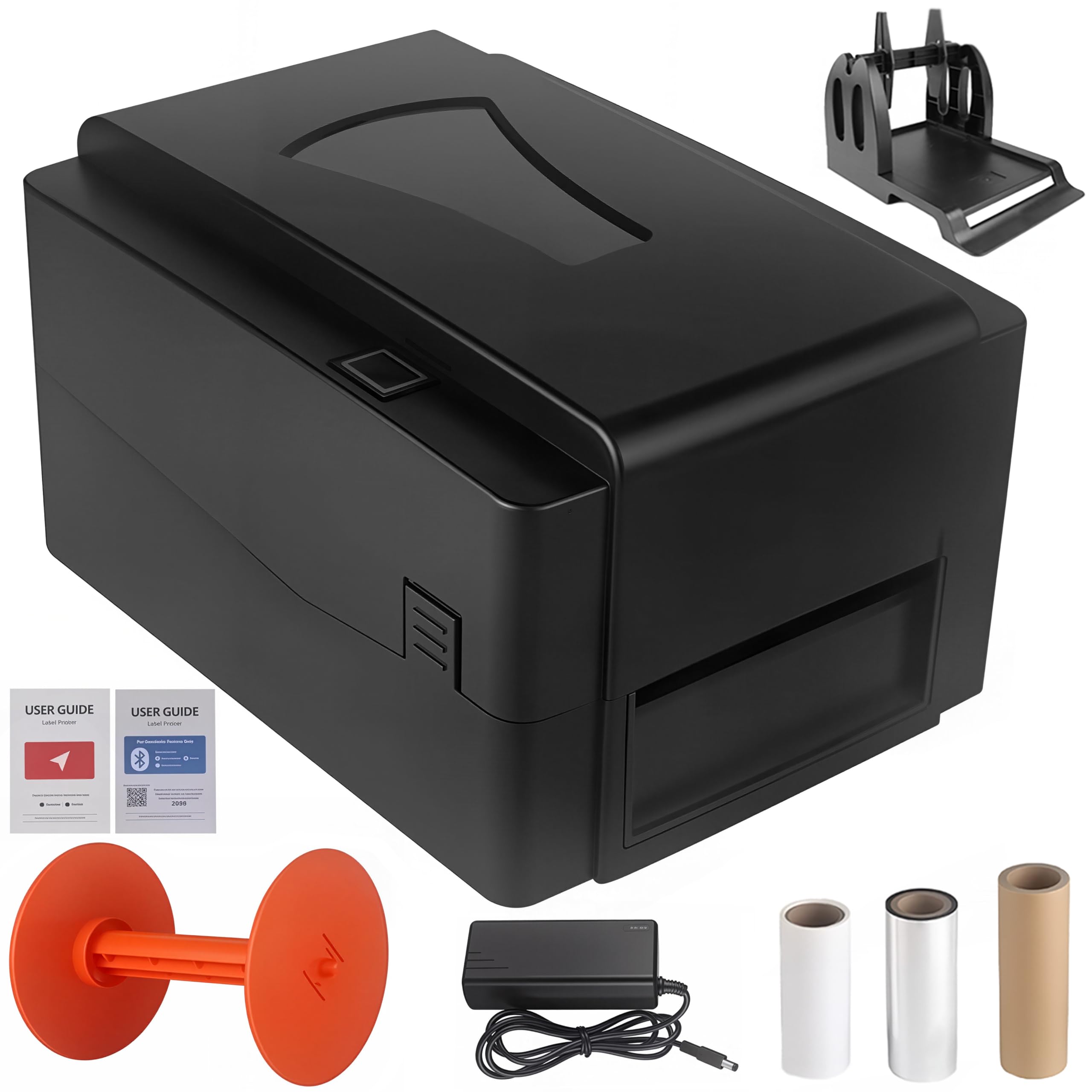 Cyfrowa drukarka wstążkowa, termiczna drukarka etykiet z uchwytem, 300 DPI, szerokość druku 15-108 mm, prędkość drukowania 127 mm/s, obsługuje ponad 50 języków, tłoczenie folią