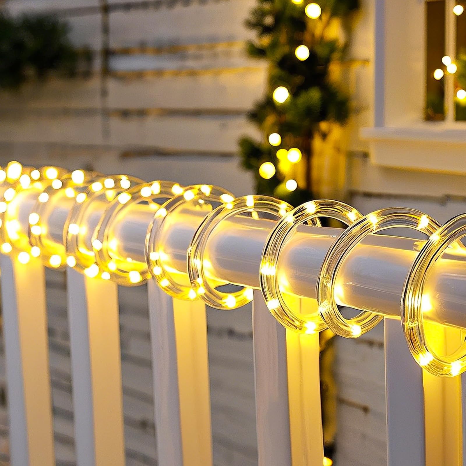 Amazon.com: UltraPro LED Rope Lights, 16ft Classic Clear Rope, Warm ...