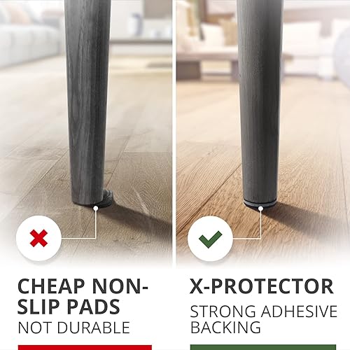 Miniatura 16 de X-Protector - 16 almohadillas antideslizantes para muebles, 2 pulgadas, patas de goma autoadhesivas para muebles, protectores de piso, almohadillas
