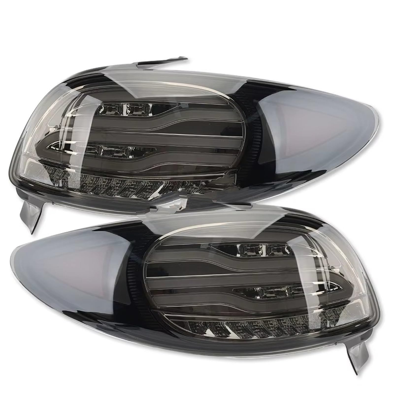 Montaje De Luces Traseras para Peugeot 206 206CC 2004-2008 Luces Traseras con Intermitentes Dinámicos Luces Traseras LED Ahumadas Trasero Pilotos