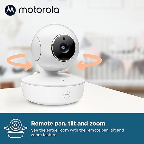Miniatura 4 de Motorola Monitor de bebé VM36XL portátil de video para bebé con 2 cámaras, rango de 1000 pies de 2.4 GHz, pantalla dividida inalámbrica de 5