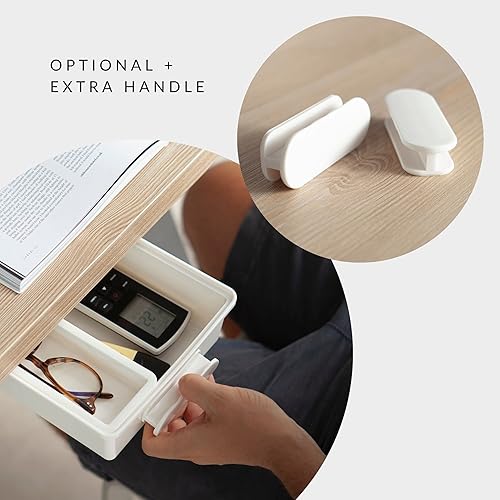 Miniatura 5 de GAROOD Cajón debajo del escritorio, organizador de cajones de escritorio ocultos, cajón autoadhesivo para oficina, aula, hogar, 13.3 x 10.02 x 2.8