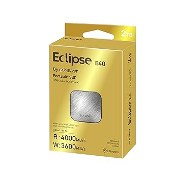 SUNEAST Eclipse E40 External SSD 1TB USB4 Thunderbolt 4
