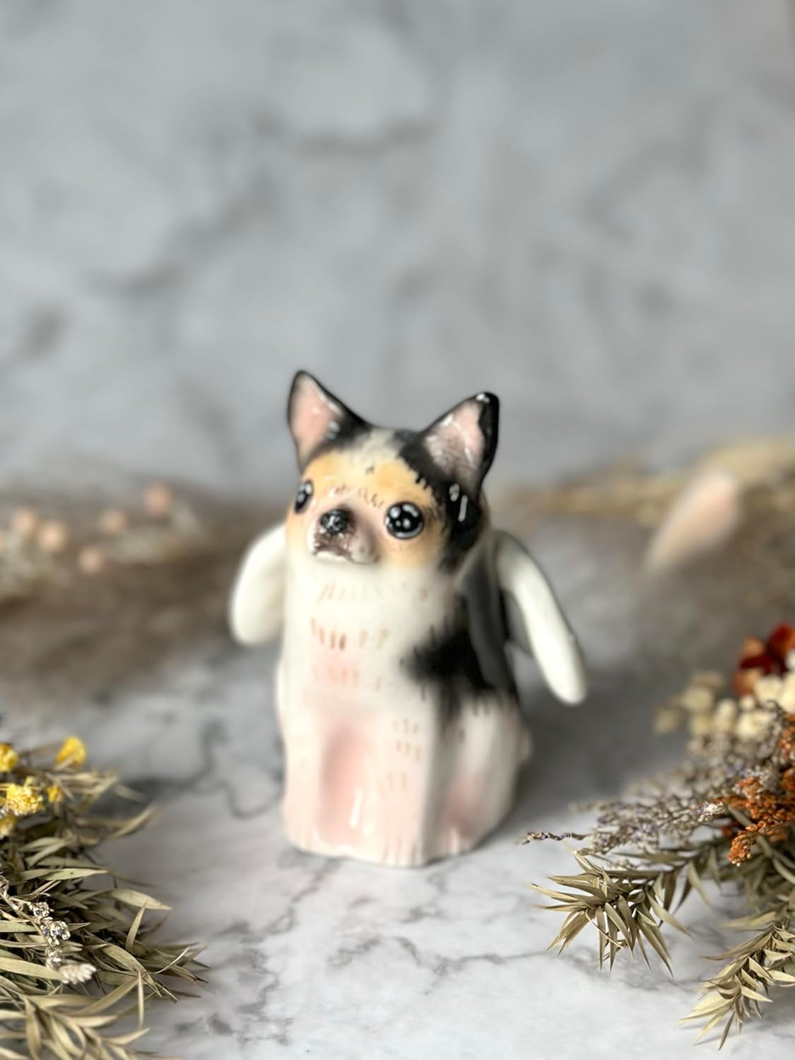 S size Custom Ceramic Dog Sculpture, Pet Cremation Urn, Custom Pet Memorial Personalized Gift, Memorial for Pets
