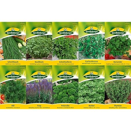 Quedlinburger Kräutersamen Sortiment - 10 Sorten