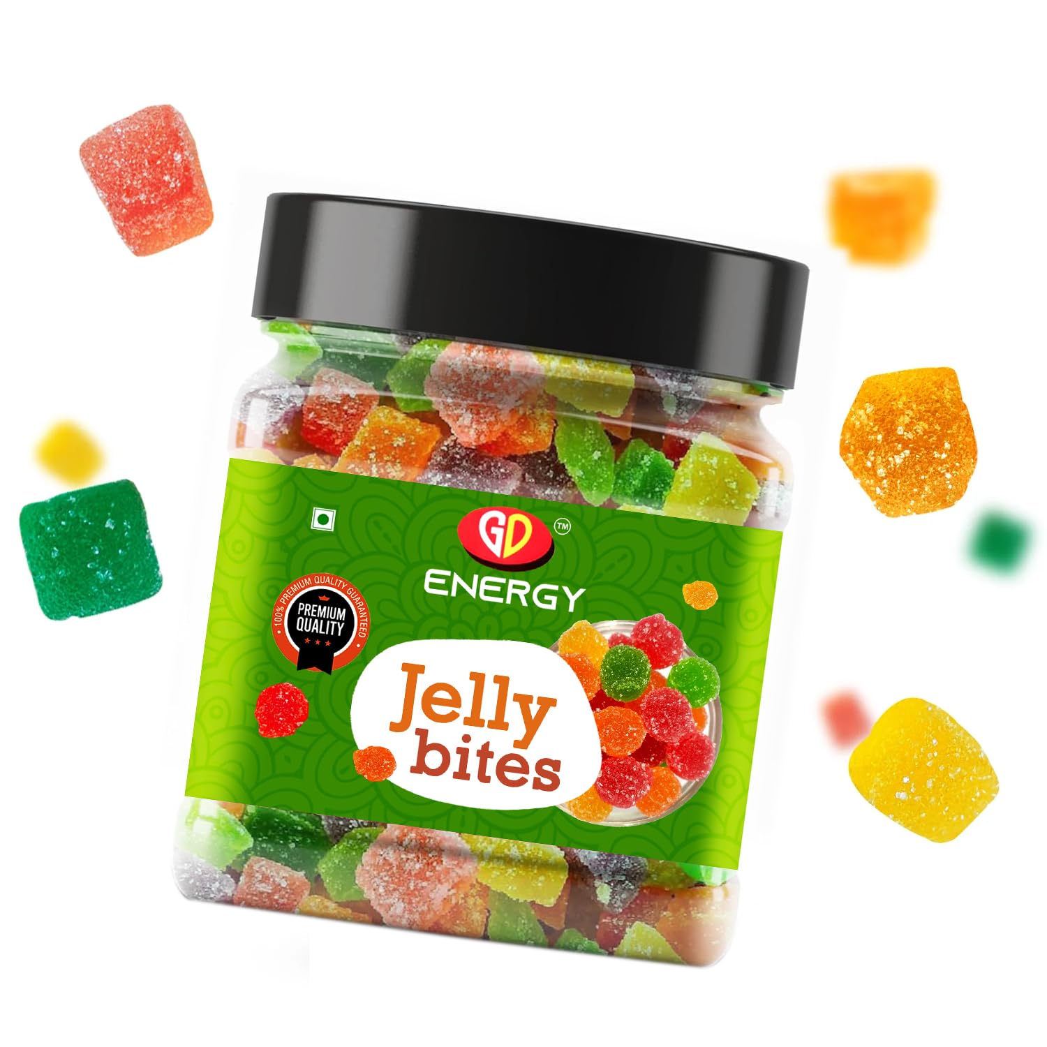 GD Energy Jelly Bites | Fruit Jelly | Fruit Jelly Bites, Sugar Coated Jelly Candy Bites | Juicy Jellies (200g) - Image 3 thumbnail