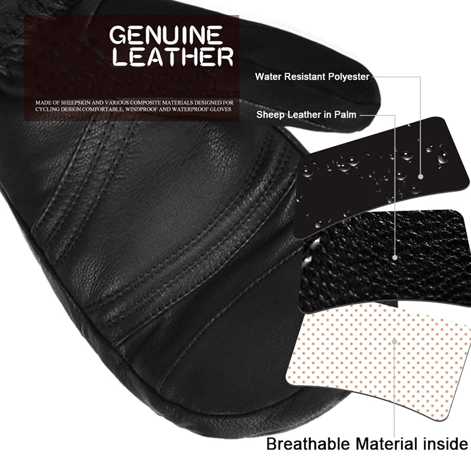 SBTXHJWCGLD Guantes térmicos eléctricos, Guantes térmicos de batería Recargable 7.4V 2200MAH Guantes cálidos de Invierno a batería Mitones Impermeables para Esquiar Montar Caza Pesca