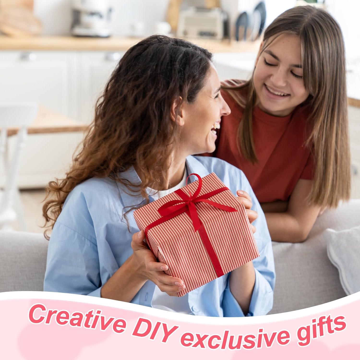 VioraWhite 213 Pcs Valentines Lip Gloss Keychain Making Kit 100 Pink Enamel Charms 32.81 ft Gold Chains for Galentines DIY Crafts Women(Elegant) - Image 8