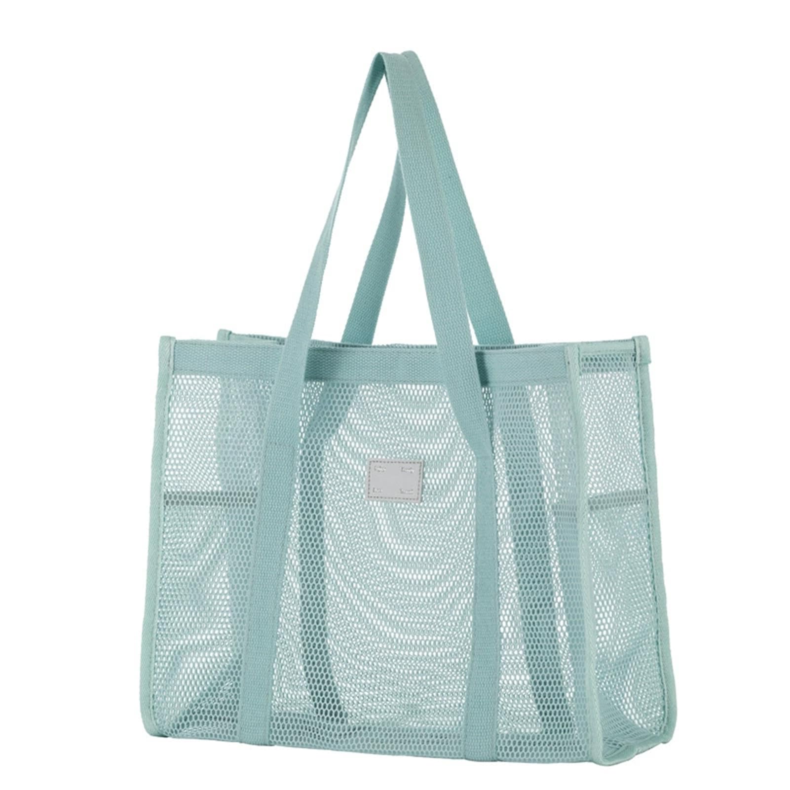 matumou Mesh Beach, Lightweight Large Capacity Storage, Hollow-Out Quick Drain Ultra Light Tote for Travel Toiletry