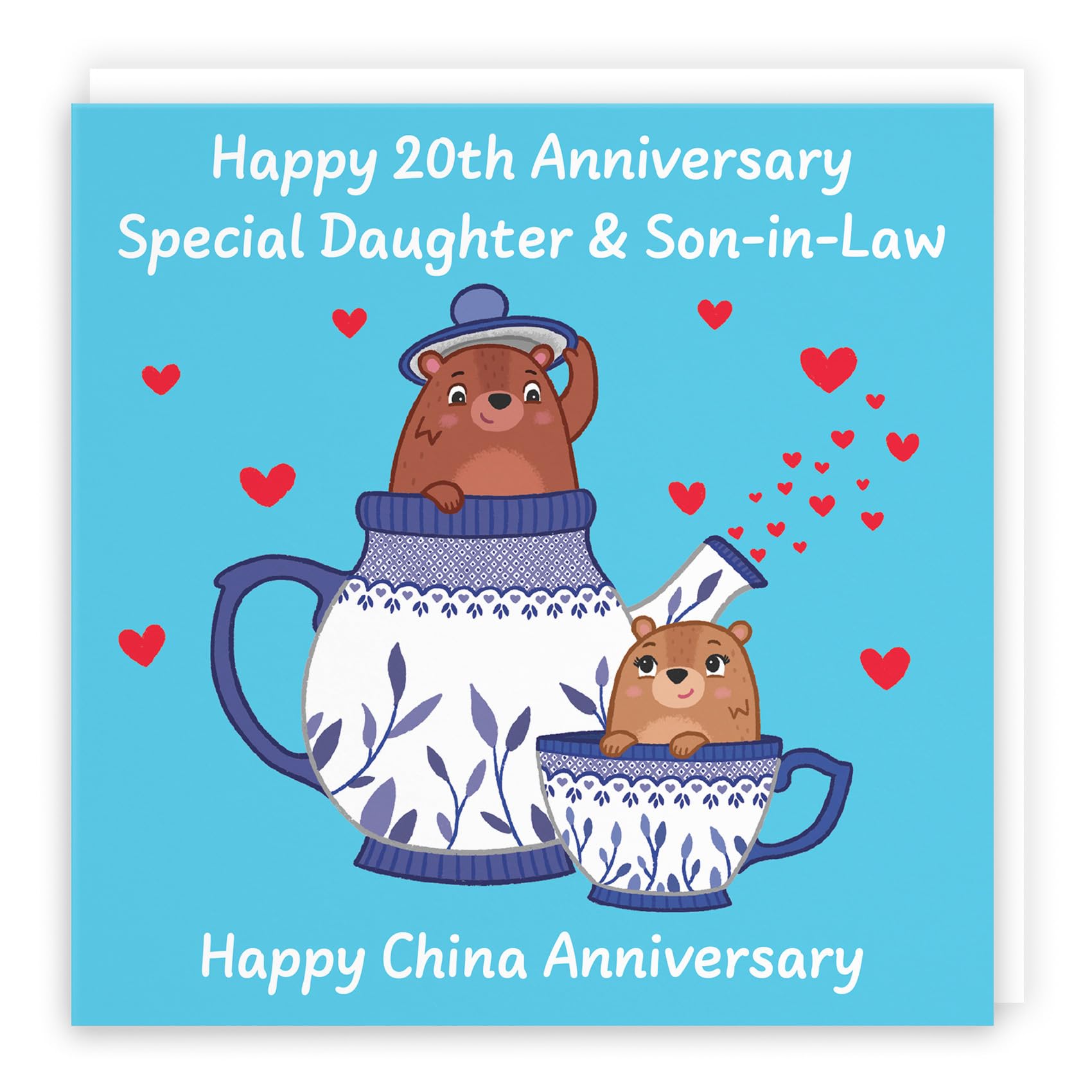 20th Daughter And Son-in-Law Anniversary Card Contemporary Hearts Milos Gallery - View #10