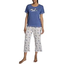 Peanuts Womens Tee and Capri 2pc Pj Set
