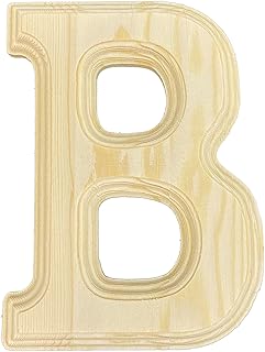 Crafts Central Pine Wood Beveled Wooden Alphabet Letters for Arts & Crafts, Decorations and DIY (B)