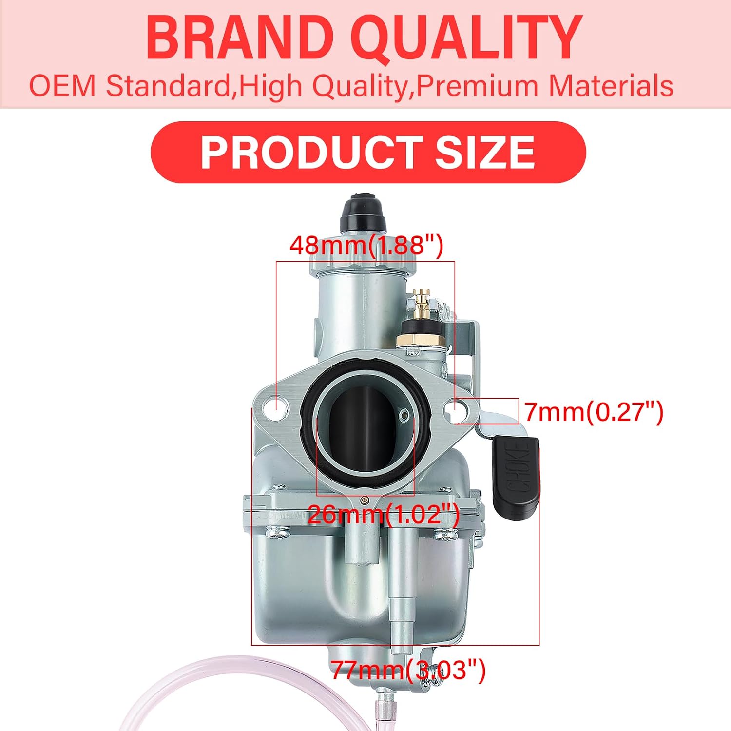 SOFO 26mm VM22 Carburetor Kit with 38mm Air Filter and Mainfold for 212cc 196cc Clone Hemi Engine, An Suitable for Mini Bikes, Coleman CT200U BT200X KT196, and Predator 212 Go Karts Green