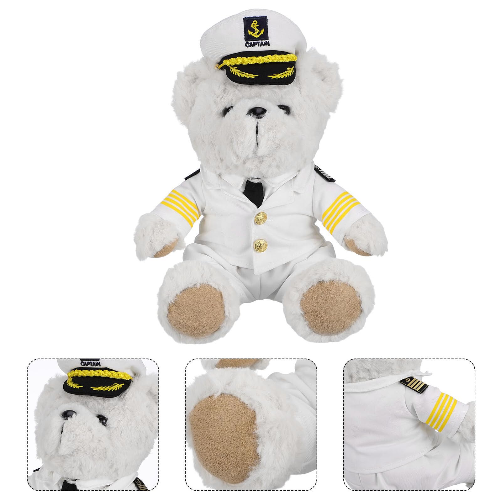 Orsetto di Peluche Morbido e Confortevole in Peluche Beige Cotone Pp, Uso Versatile per Decorazioni Festive e Feste Natalizie, Giocattolo Creativo e Unico