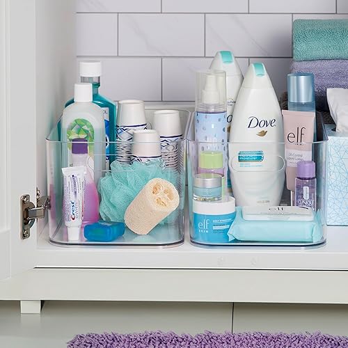 Miniatura 3 de STORi Bliss - Organizador de plástico transparente con compartimento abierto de 12 x 8 pulgadas, contenedor rectangular para maquillaje y tocador,