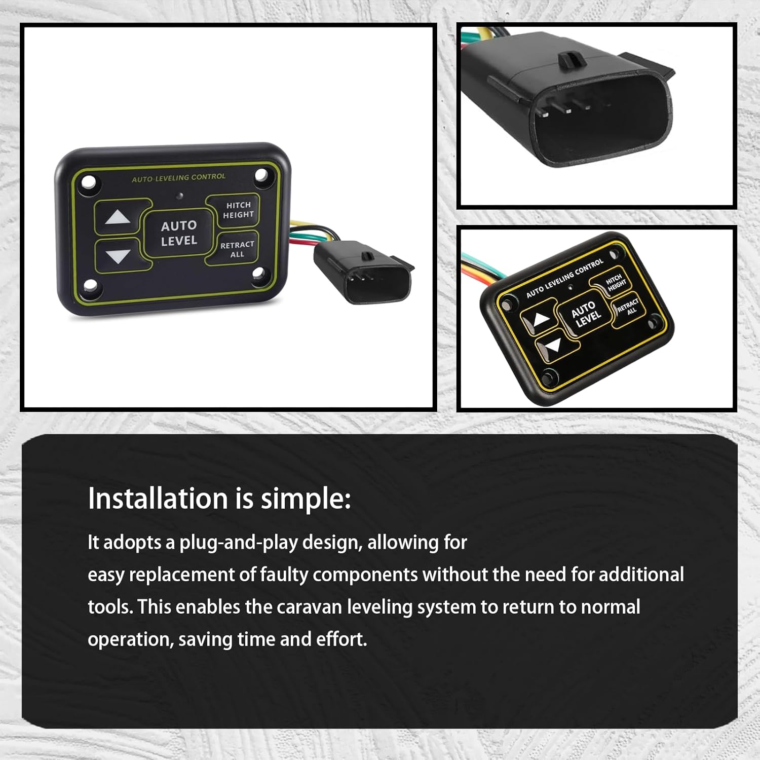 425306 Quick Level Touch Panel Assembly w/RV Auto Leveling Fit for Lippert Ground Control & Level-Up Hydraulic Leveling System