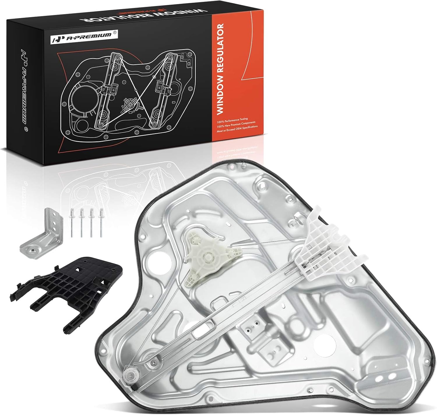 A-Premium Rear Driver Side Electric Power Window Regulator Without Motor Compatible with Hyundai Elantra 2009-2012, Elantra GT 2013-2017