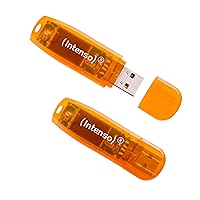 Intenso Rainbow Line 64 GB Pacco da 2 - Chiavetta USB-A 2.0, Arancione