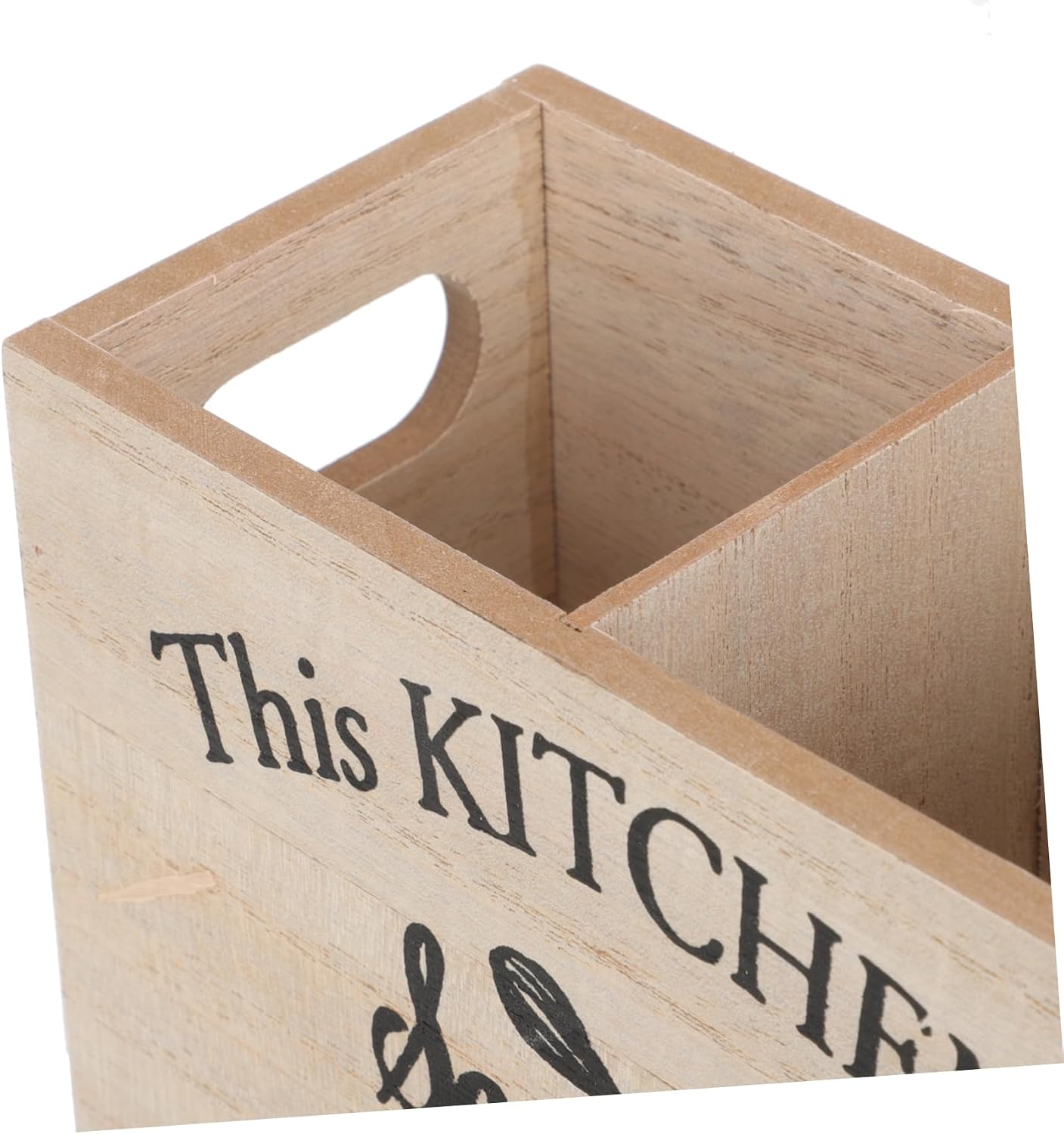 Alipis Delicate Utensil Box Multi-grid Wooden Cutlery Organizer for Kitchen Countertop Storage Practical and Easy to Clean Household Accessory for Forks and Knives