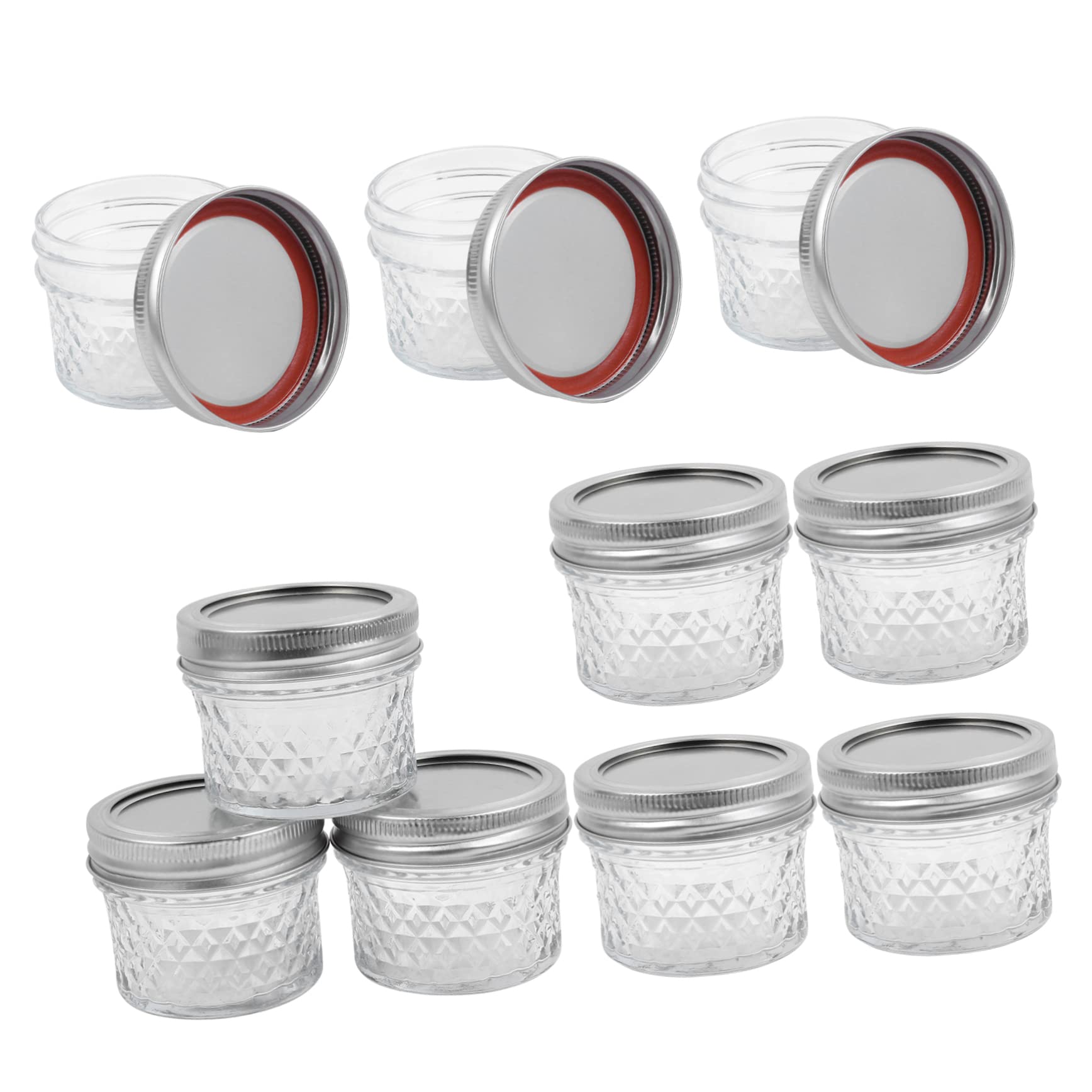 TOPBATHY 10 Piezas Frascos de Transparentes de Tarros Sellados para Almacenamiento de Miel y Jugos Recipientes de Cocina para Conservas y Alimentos