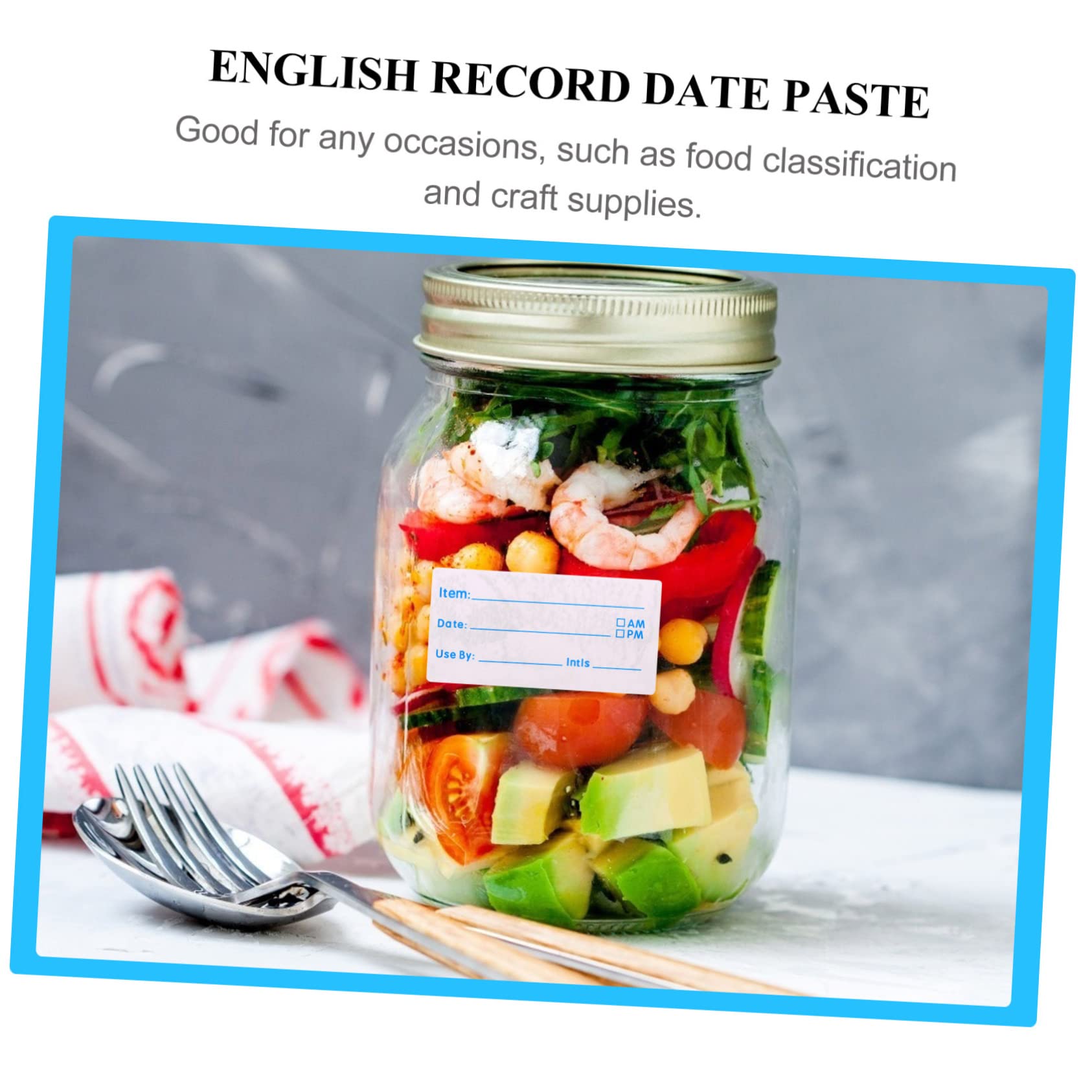 TEHAUX 10rotoli Etichette Alimentari Adesive Etichette Data Scrivibili Per Congelatore Cucina e Ristorante Resistenti e Facili Da Applicare Per Tracciabilità e Organizzazione Cibi