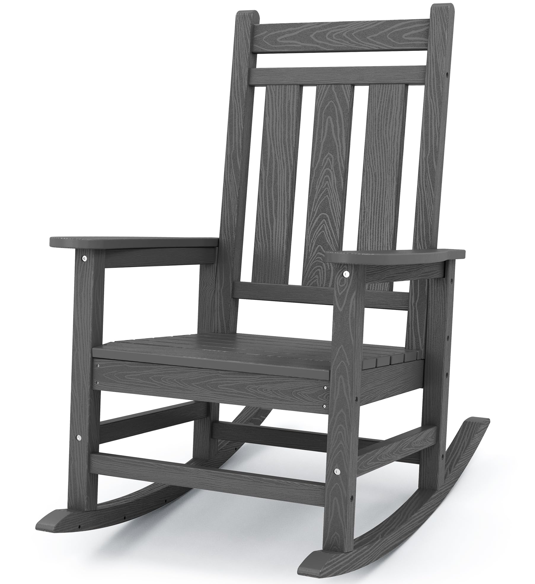 KINGYES Upgraded Gray Rocking Chair