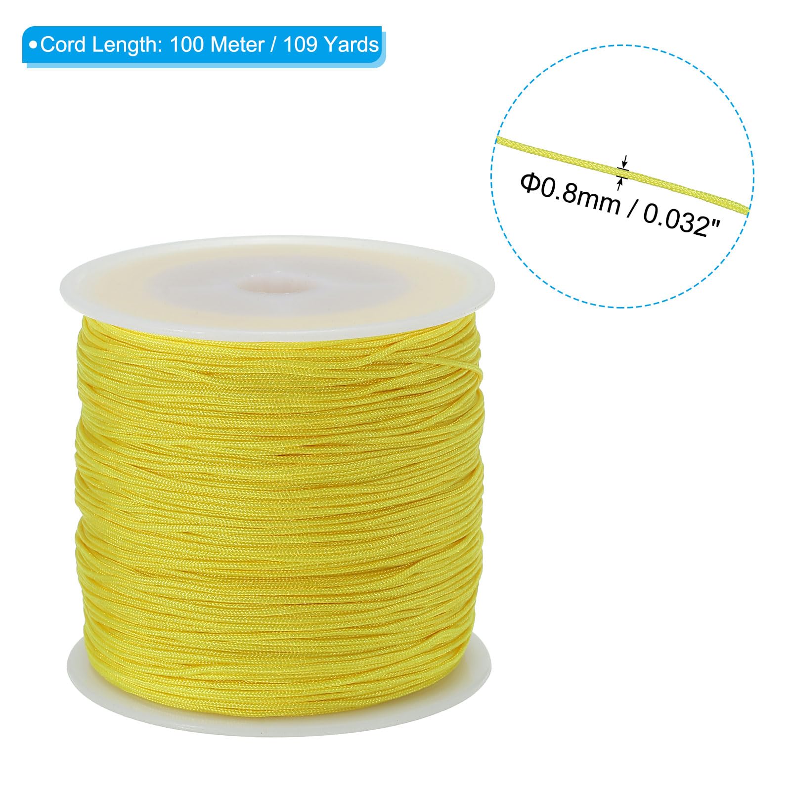 PATIKIL 0.8mm x 109 Yard Nylon Satin Cord - Image 2