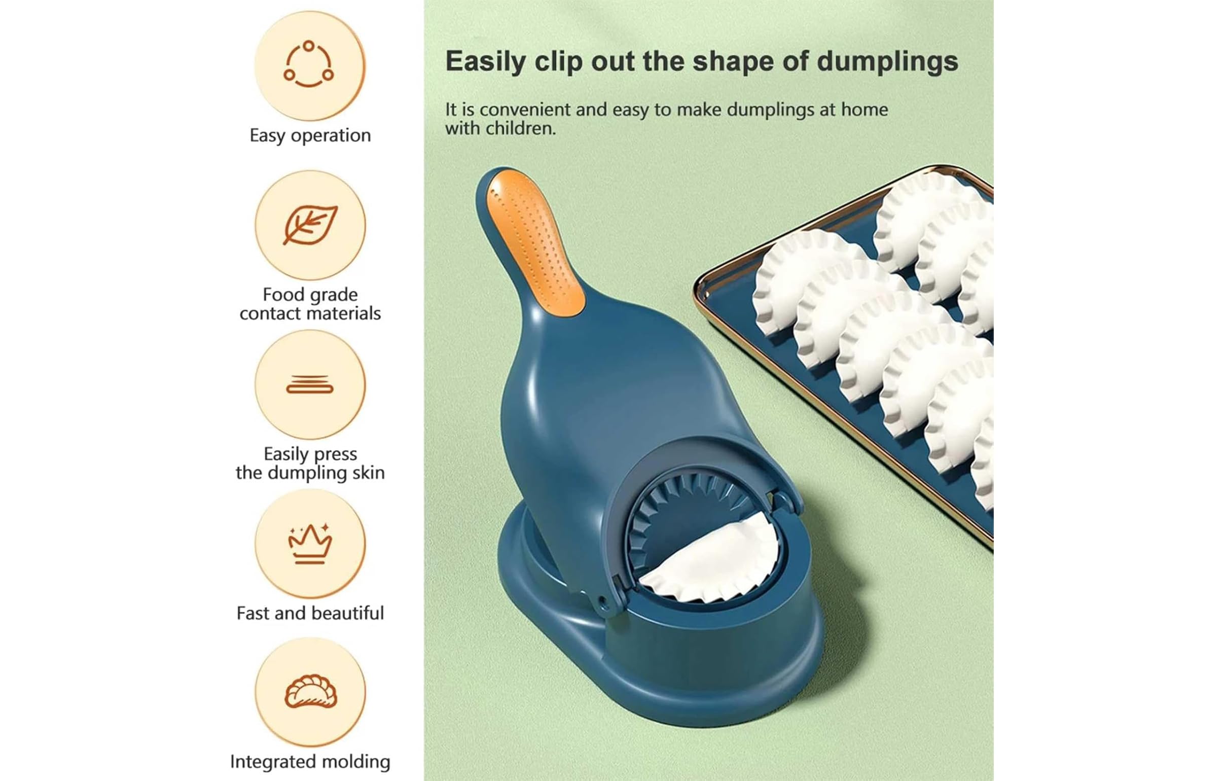 Ervio 2-in-1 Dumpling Press Mould | Sweet Gujiya Maker | Samosa & Karanji Dough Wrapper | Momos & Ravioli Shaper | Indian Traditional Snack Tool | Easy DIY Dumpling Machine 2